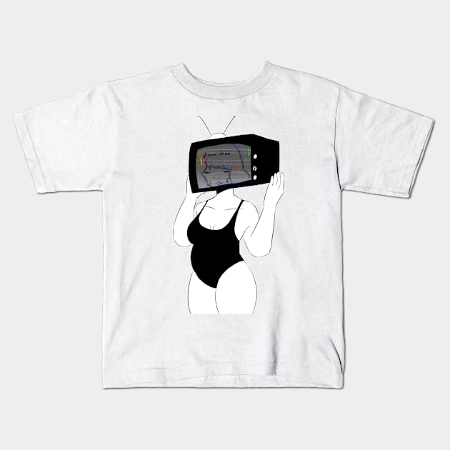 Tv head Kids T-Shirt by Kuneh0